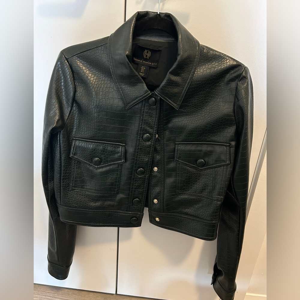 Women Faux Leather Jacket - Small